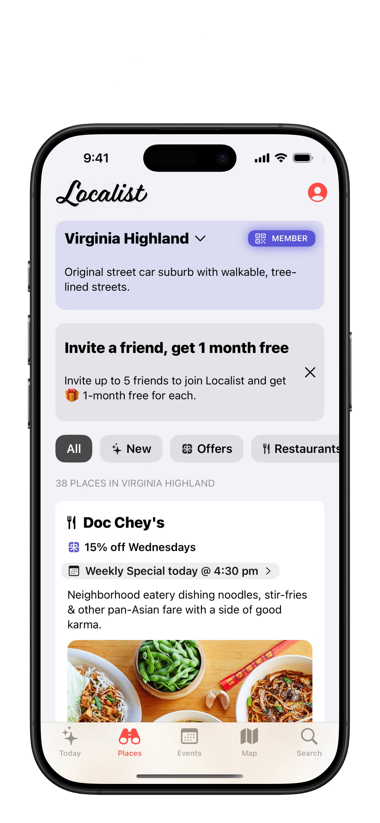 Localist Places tab for Virginia Highland